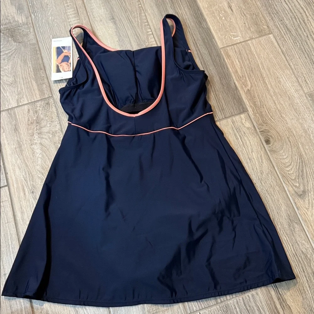 Amoena‎ Women's Swim Dress Navy Pink Size 14 NWT